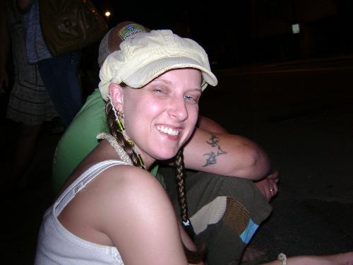 me - me and some friends of mine at a concert in indianapolis. lol smoke break!