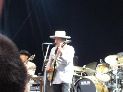 bob dylan - this is a picture of bob dylan at the willie nelsons picnic concert!