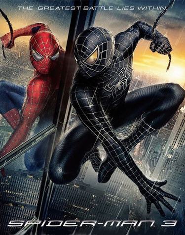 Spiderman - Spiderman 3 movie poster featuring spiderman and venom