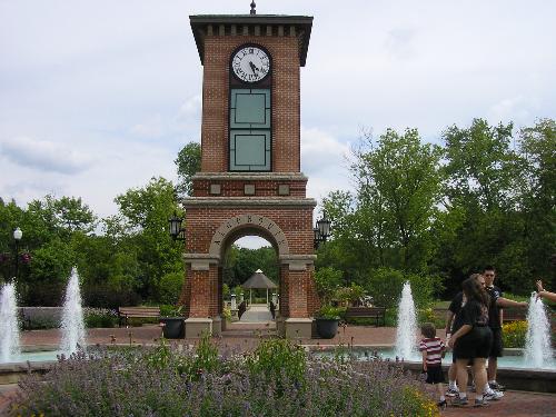 Clock tower in Algonquin Illinois - Clock tower in Algonquin Illinois it leads in to a beautiful park and is located close to the small down town area.