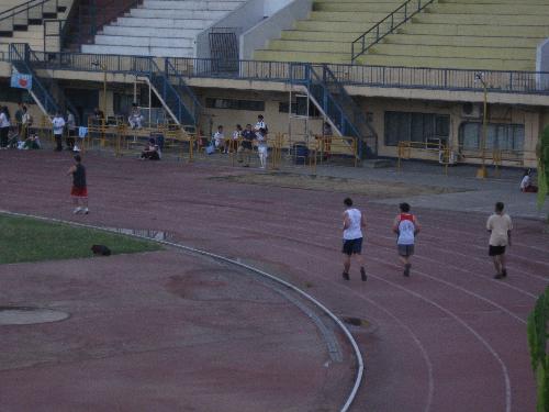 jogging, walking - jogging, walking in the sports center