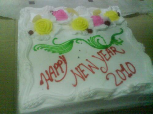 Wishing myLot people a prosperous New Year,  - A new year cake was enjoyed by all staff in my office on 1st Jan, 2010