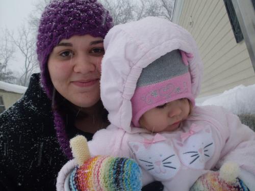 My daughter and I - Snowstorm 2009