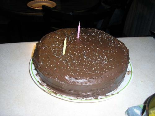 Birthday cake - Birthday cake I cooked for my son's 12th birthday. It was chocolate cake with chocolate icing. Birthday cake - Birthday cake I cooked for my son's 12th birthday. It was chocolate cake with chocolate icing.