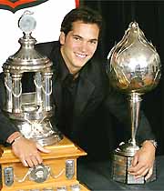 Jose Theodore - Jose Theodore with his trophies