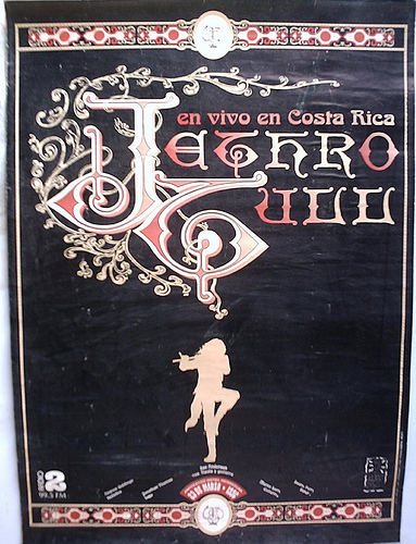 Jethro Tull en Costa Rica - poster for the concert of Jethro Tull in Costa Rica , march 26th 1996
