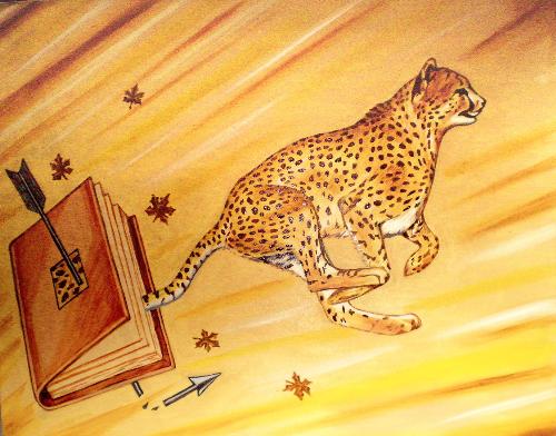 cheetah - painting with cheetah