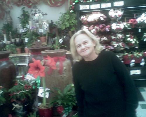 Me - During the Christmas Holiday, I was at the local grocery, and just had to pause for one of my favorite causes.....flowers