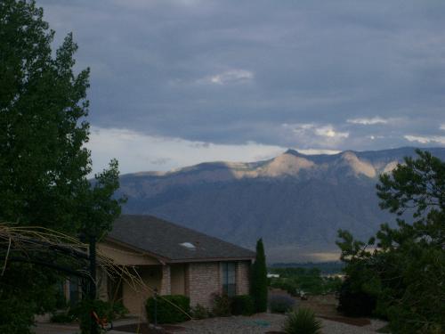 Sandia Mountains as the Sun is Setting - This picture was taken when the sun was setting on the Sandia Mountains.