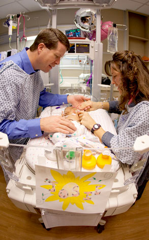 baby #19 - Mr. and Mrs. Duggar in the hospitl with their 19th child
