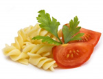 pasta with tomatoes - Great light lunch opportunity. Pasta any kind and tomatoes make a wonderful luncheon treat. 
