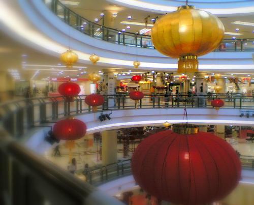 Chinese New Year Lanterns - Lanterns are hang everywhere at the shopping malls.