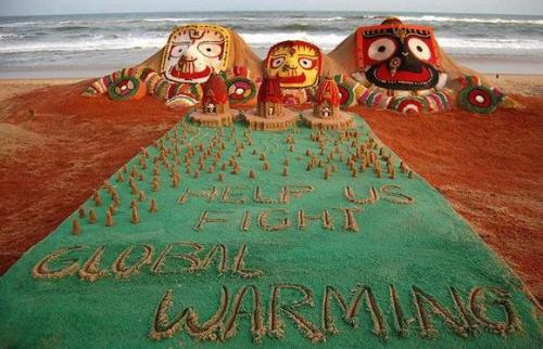 Sand Sculpture at Jagannath Dham Puri,Orissa,India - Santa