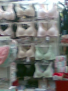 women's underwear - a display of bras and panties in a department store women's underwear - a display of bras and panties in a department store
