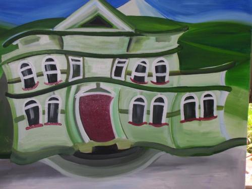 Illustration of the Waverley Town Hall  - By Marilyn Beaucariche