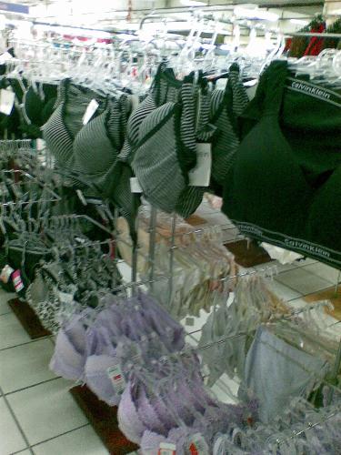 women's intimate apparel - women's intimate apparel section in a department store