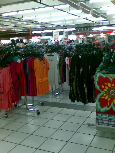 clothes - blouses, etc. on display in a department store