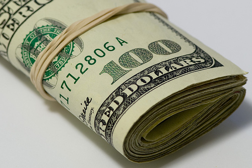 Money  - A big wad of money. I would like to have this.