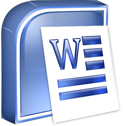 MS word - The picture shows the icon for the famous word processor called MS Word. This is the only one that I have used.