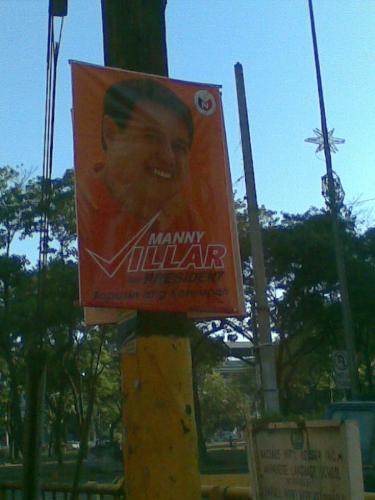 campaign poster - only one presidential candidate's poster was seen on the streets today