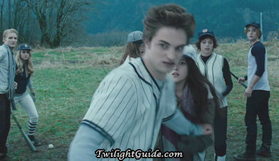 vampires playing baseball - edward cullen and his family playing baseball in the movie twilight