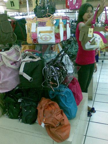 bags - bags on display in a department store