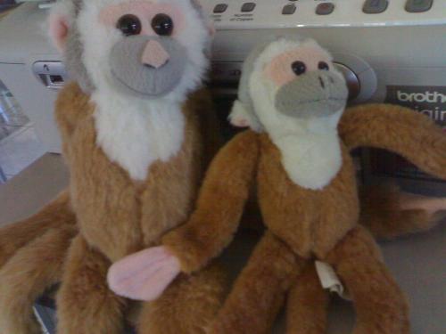 mama monkey and baby monkey - this is my baby's stuff toys