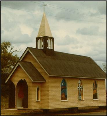 A Church made from flat cardboard - A Church made from flat cardboard, for a street procession