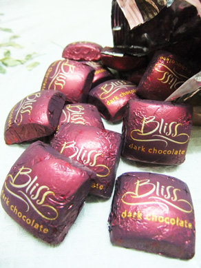 hershey's bliss (dark chocolate) - I bought these yummy chocolates when i was in singapore with my mom. I ate them during our flight going back to the Philippines. What could be better than eating chocolates high above the ground :) heaveeen ^_^