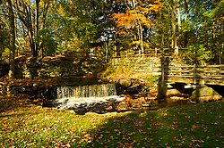 War Memorial Park - War Memorial Park is located in West Bridgewater, Mass.	 West Bridgewater is a small residential town bordering on the City of Brockton, and located at the junction of Routes 24 and 106. This access along with availability of land has resulted in increased commercial, warehouse and industrial activity near the highway in this community which was once primarily agricultural. The town does, however, retain working farms which contribute to its scenic character.
