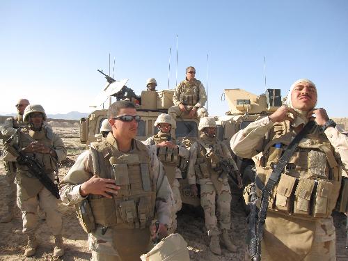ready up - This photo was taken after a convoy in afghanistan.