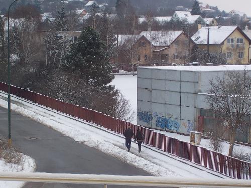 The snow hits again - The snow has hit again, making the landscape even better to look at but making walking on the road even harder.