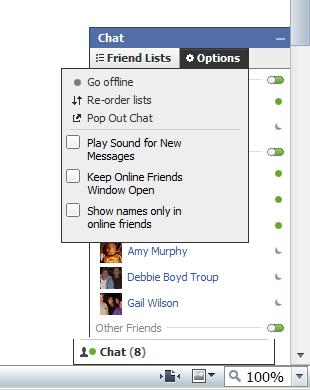 FaceBook Chat - Facebook chat disable