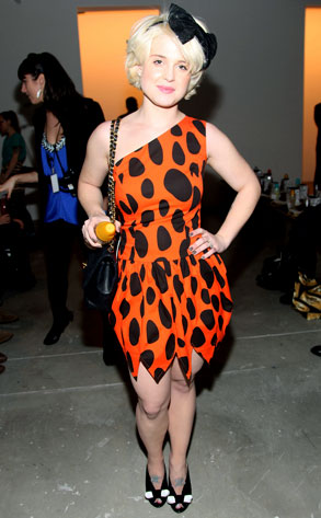 yabba-dabba-do! - Kelly Osbourne in a cute Fred Flintstone-esque dress.