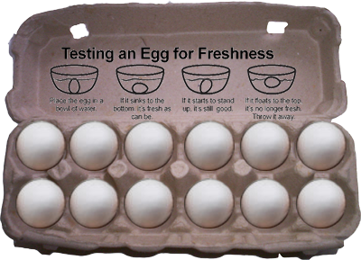 Eggs - How to test eggs to see if they are still good enough to eat 