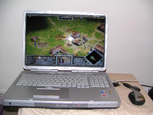 My Laptop - It's a Compaq Presario X6000.  You can see I like playing games like Age of Mythology.