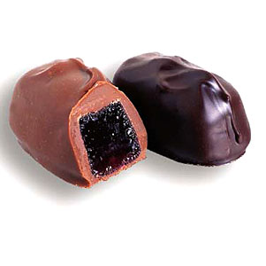 Dark and Milk Chocolate Raspberry Jellies - Photo taken from Boscov's website - this is one of many of the candy choices to be had. Dark and Milk Chocolate Raspberry Jellies - Photo taken from Boscov's website - this is one of many of the candy choices to be had.