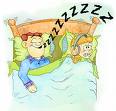 snoring - Image of a spouse snoring, sleepless night with a spouse snoring