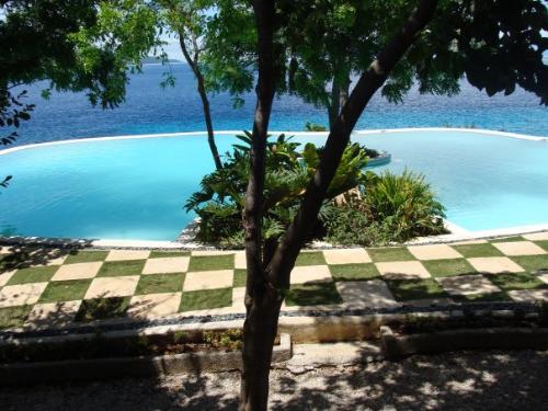 the pool - I was surprised to see this pool with a tree on the middle. It was not so clear on the picture but you can carefully take a look on it. It was being covered with another tree in front. It shows how the architect is as a nature lover. This shot was taken on one of the vacations we have with my family. 