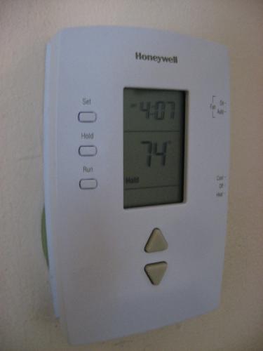 New thermostat - Finally installed this money saving programable thermostat. New thermostat - Finally installed this money saving programable thermostat.