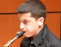 Saxophone - A photo of me playing the Saxophone.