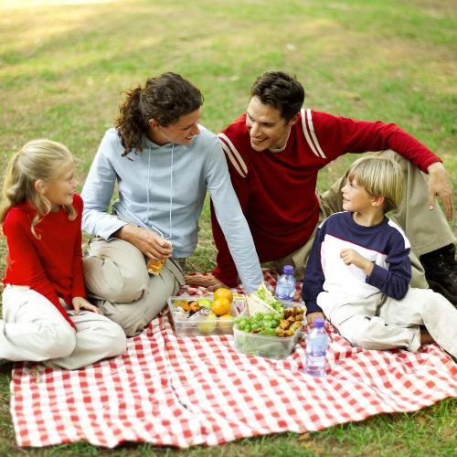 Picnic with family - A family spending picnic together