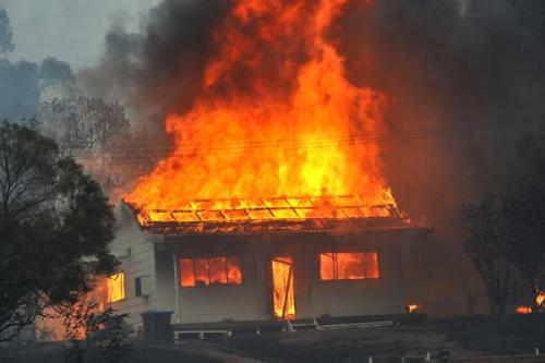 house on fire - house on fire disaster