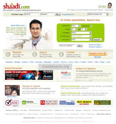 indian matrimonial  - 
shaadi.com the best site for the people in finding the dream mate at their own convenience. 