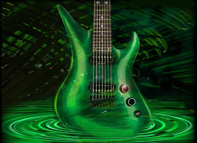 Musical instruments - On this photo you can see green guitar!