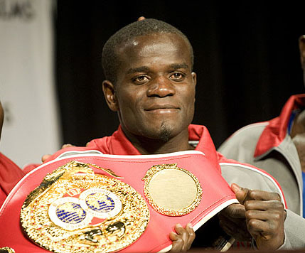 welterweight  - Clottey and his welterweight belt