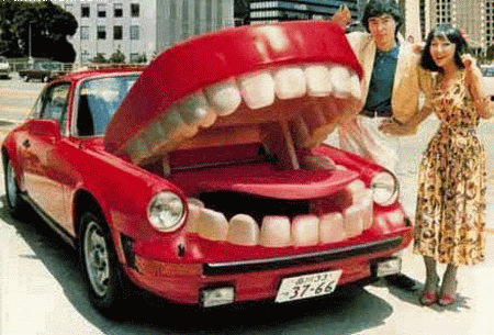 The dream car - The newest Porshe :D, just don`t forget to brush his teeth before getting out