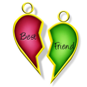 Friendship - Be the best of friend or not to be. A heart shape picture that shows that you can be the best of friend or you can break it apart.
