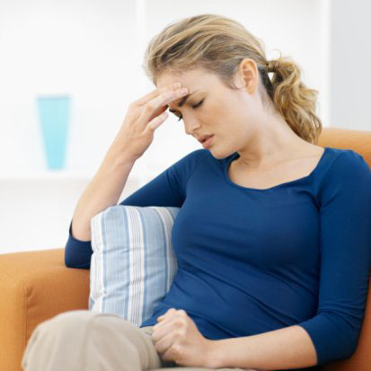 Pregnant - Having morning sickness during pregnancy.