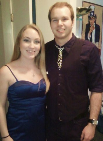 Valentine's Day - My boyfriend and I before going out to dinner.